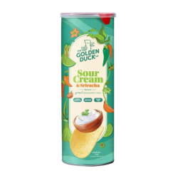 THE GOLDEN DUCK CRISPS SOUR CREAM&SRIRACHA 125GM
