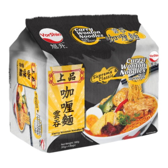YORSHIN S & C CURRY WONTON NOODLE 95GM*4