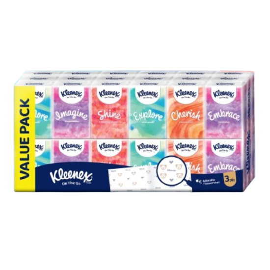 KLEENEX FACIAL TISSUE HANKY PACK JUMBO 3PLY 9S*36