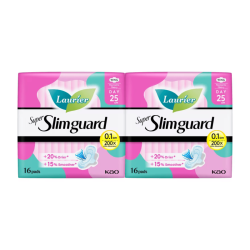 LAURIER SUPER SLIM GUARD 25CM 16'S*2 LAURIER SUPER SLIM GUARD 25CM 16'S*2