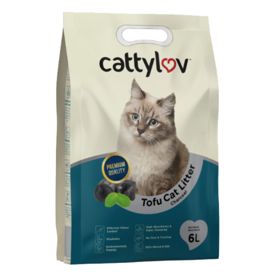 CATTYLUV TOFU LITTER CHARCOAL 6 LIT