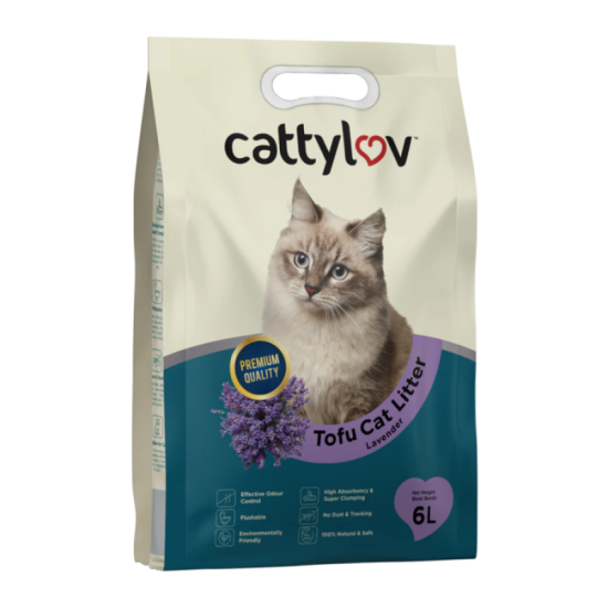 CATTYLUV TOFU LITTER LAVENDER 6 LIT