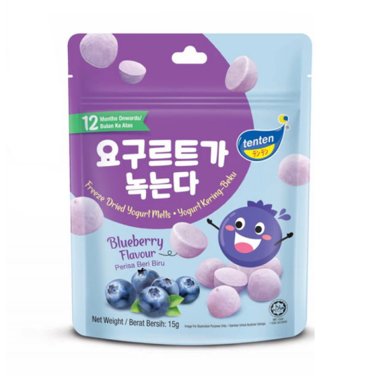 TENTEN FREEZE DRIED YOGURT MELTS BLUEBERRY 15GM