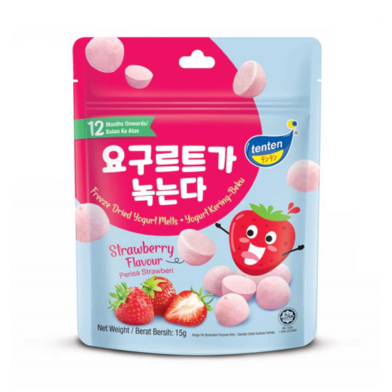 TENTEN FREEZE DRIED YOGURT MELTS STRAWBERRY 15GM