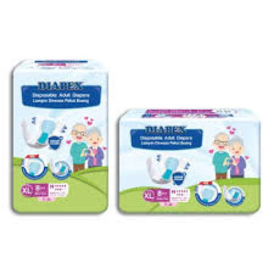 DIAPEX BASIC PLUS ADULT DIAPERS XL 8S