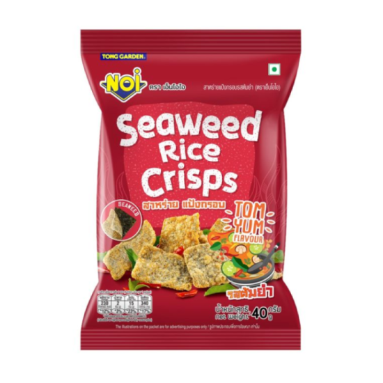 NOI SEAWEED RICE CRISPS TOM YAM 40GM