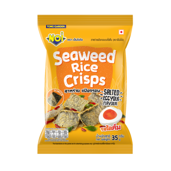 NOI SEAWEED RICE CRISPS SALTED EGG YORK 35GM
