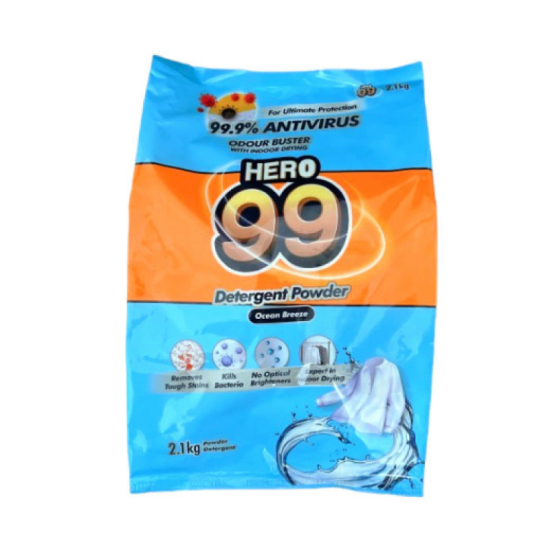 HERO 99 DETERGENT POWDER OCEAN BREEZE 2.1KG