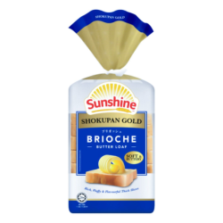 SUNSHINE SHOKUPAN GOLD BRIOCHE BUTTER LOAF 300GM SUNSHINE SHOKUPAN GOLD BRIOCHE BUTTER LOAF 300GM