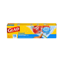 GLAD FREEZER ZIPPER GALLON 15CT