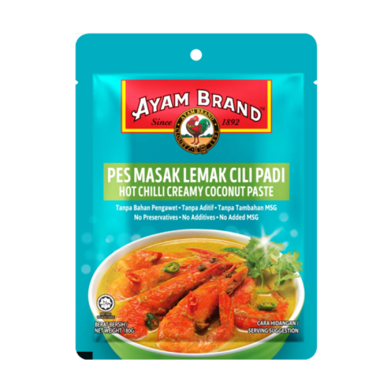 AYAM BRAND HOT CHILI CREAMY COCONUT PASTE 180G AYAM BRAND HOT CHILI CREAMY COCONUT PASTE 180G