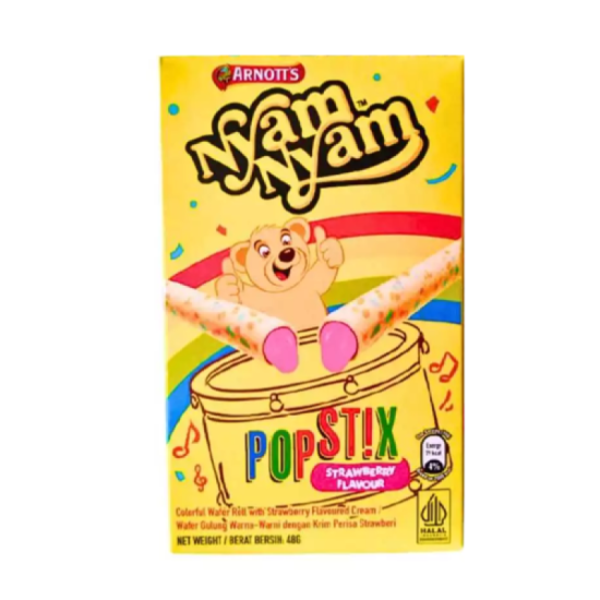 NYAM NYAM POPSTIX STRAWBERRY 48GM