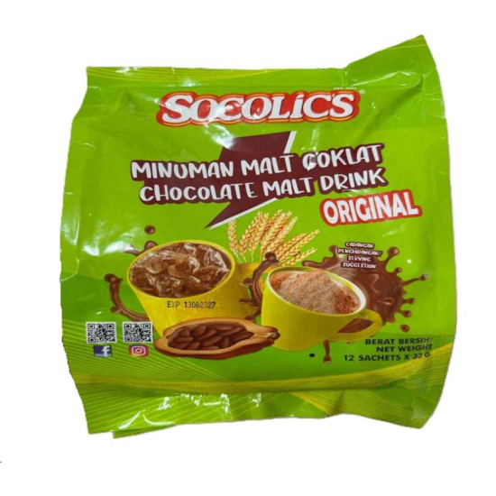 SOCOLIC'S ORIGINAL CHOCOLATE MALT 33GM*12'S