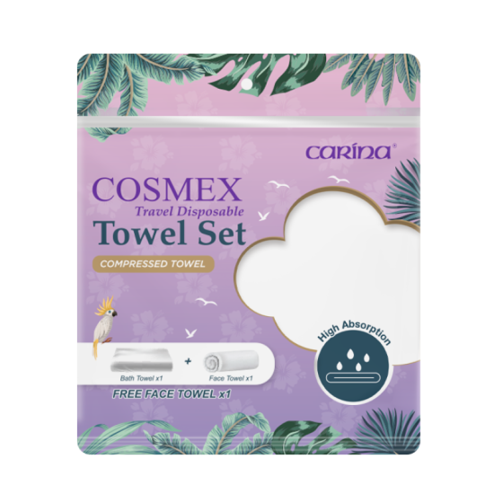 CARINA COSMEX TRAVEL DISPOSABLE COMPRESS TOWEL 3'S CARINA COSMEX TRAVEL DISPOSABLE COMPRESS TOWEL 3'S