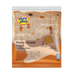 MIGHTY WHITE MOCHA CARAMEL BREAD 70GM MIGHTY WHITE MOCHA CARAMEL BREAD 70GM