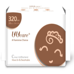UUCARE CROWN ANTIBACTERIAL NIGHT 320MM 10s