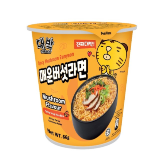 DAEBAK SPICY MUSHROOM RAMYEON CUP 66GM