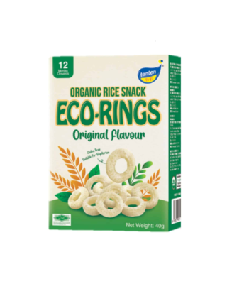 TENTEN ORGANIC RICE SNACK ECO-RINGS ORIGINAL 40G