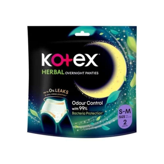 KOTEX OVER NITE PANTIES HERBAL M/L SIZE 2s