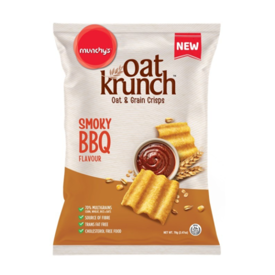 MUNCHY'S OAT KRUNCH O&G CRISPS SMOKY BBQ 70GM