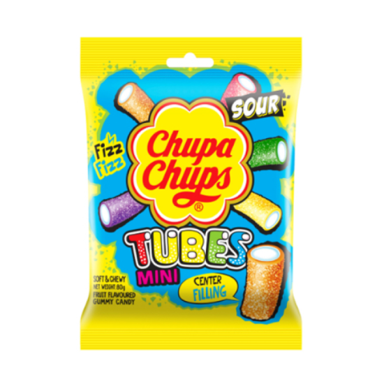 CHUPA CHUPS SOUR TUBES 80GM
