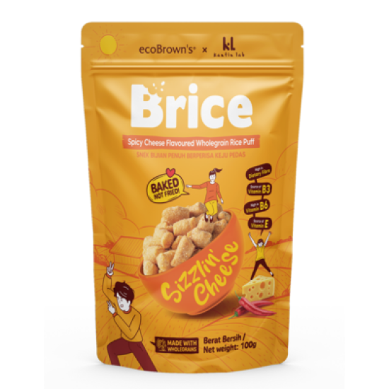 ECOBROWN BRICE PUFF SPICY CHEESE 100GM
