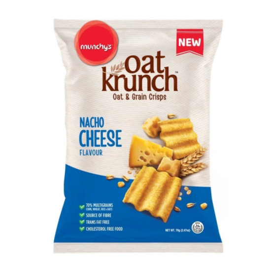 MUNCHY'S OAT KRUNCH O&G CRISPS NACHO CHEESE 70GM