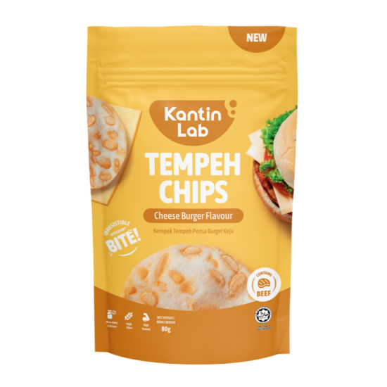KANTIN LAB TEMPEH CHIPS CHEESE BURGER 80GM