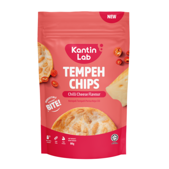 KANTIN LAB TEMPEH CHIPS CHILI CHEESE 80GM