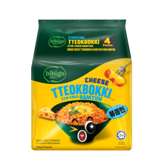 BIBIGO STIR FRIED RAMYUN CHEESE TTEOKBOKKI 127GM*4