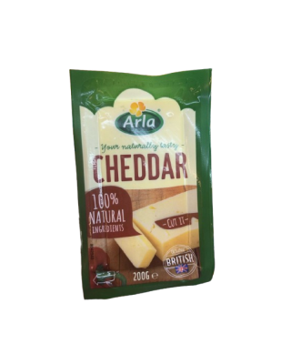 ARLA NATURAL BLOCK CHEDDAR CHUNK 200G