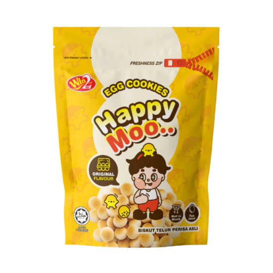 WIN2 HAPPY MOO EGG COOKIES ORIGINAL 90GM