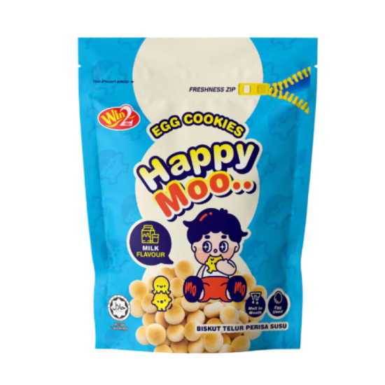 WIN2 HAPPY MOO EGG COOKIES MILK 90GM