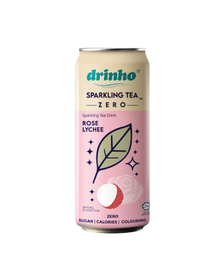 DRINHO SPARKLING TEA ZERO ROSE LYCHEE  320ML