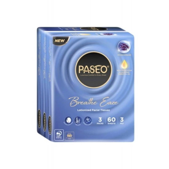 PASEO MICROCAPSULES BREATH EAZE 3 PLY 60'S*3