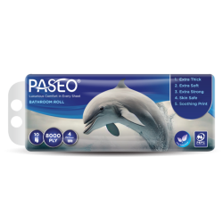 PASEO BATHROOM ROLL DOLPHIN PRINT 200S*10R PASEO BATHROOM ROLL DOLPHIN PRINT 200S*10R