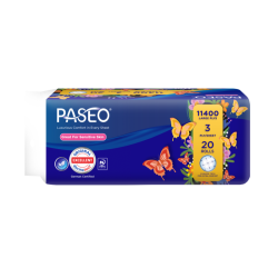 PASEO BATHROOM ROLL BUTTERFLY 3PLY 190'S*20