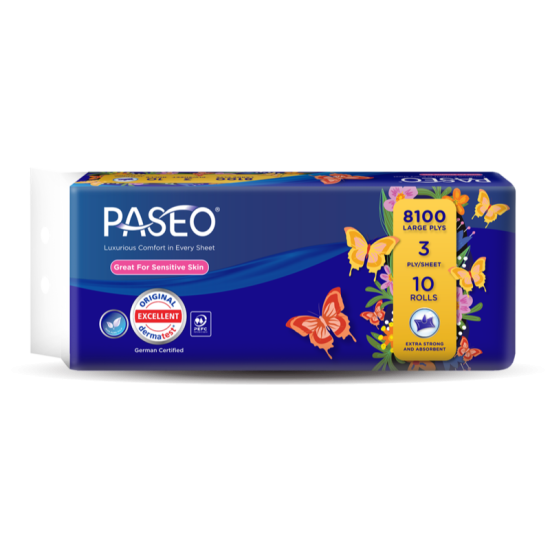 PASEO BATHROOM ROLL BUTTERFLY 10 3PLY 190S*10