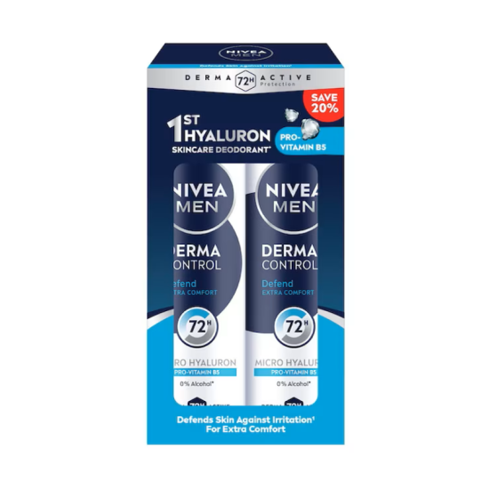 NIVEA MEN SPRAY DERMA CONTROL DEFEND 150ML*2