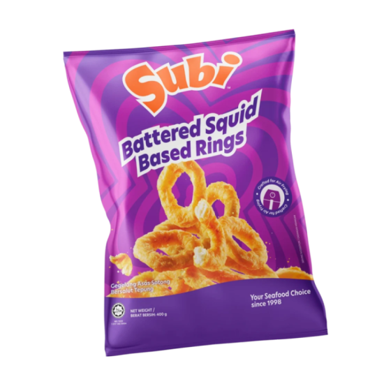 SUBI BATTERED SQUID BASED RINGS 400G