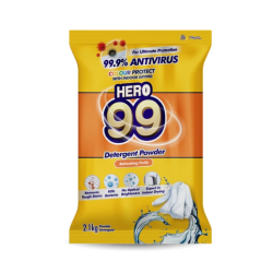 HERO 99 DETERGENT POWDER COLOUR PROTECT 2.1KG HERO 99 DETERGENT POWDER COLOUR PROTECT 2.1KG