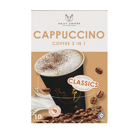 DAILY COFFEE 3IN1 - CAPPUCCINO 25GM*10'S