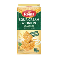 ROMA SOUR CREAM & ONION CRACKERS 112.5GM*3 ROMA SOUR CREAM & ONION CRACKERS 112.5GM*3