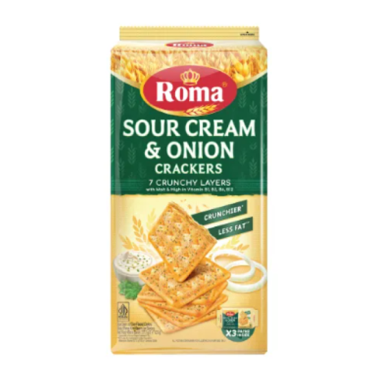 ROMA SOUR CREAM & ONION CRACKERS 112.5GM*3