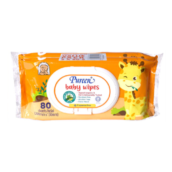 PUREEN BABY WIPES 2X80'S (FF)