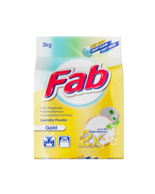 FAB LAUNDRY POWDER GOLD 3KG