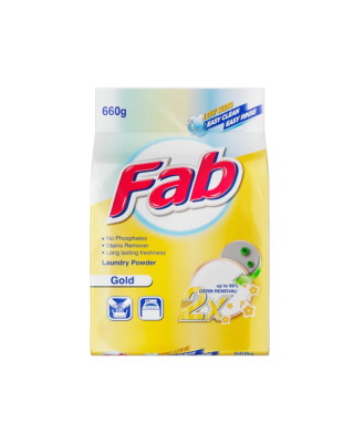 FAB LAUNDRY POWDER GOLD 660G