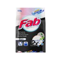 FAB LAUNDRY POWDER BLACK 660G FAB LAUNDRY POWDER BLACK 660G