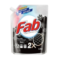 FAB LAUNDRY DETERGENT (REFILL) BLACK 3.3KG FAB LAUNDRY DETERGENT (REFILL) BLACK 3.3KG