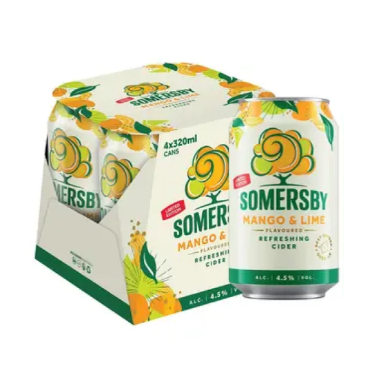 SOMERSBY MANGO & LIME CIDER CAN 320ML*4
